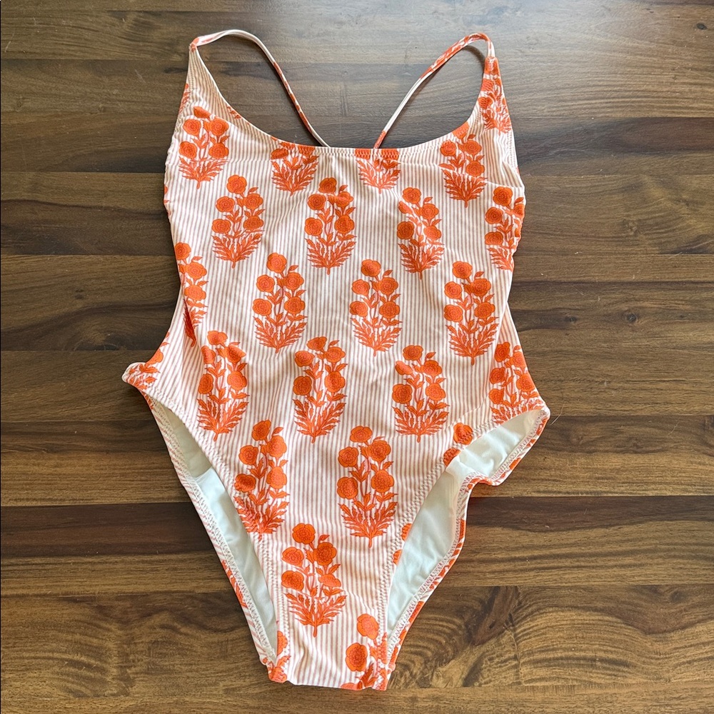 NWT J.Crew scoopneck one-piece Indian Block Print - Picture 5 of 8